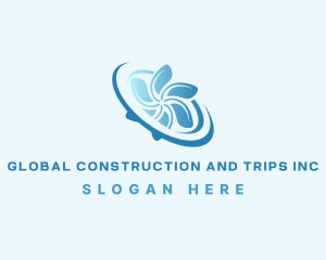 Refrigeration - Propeller Orbit Temperature logo design