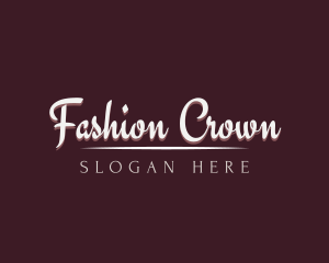 Fashion Cursive Wordmark logo design