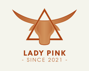 Wild - Triangle Bull Horns logo design