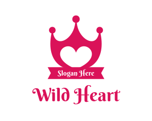 Lovely Heart Shield logo design