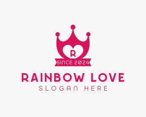 Lovely Heart Shield logo design