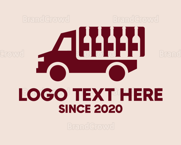 Wine Delivery Truck Logo