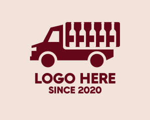 Delivery Truck - Wine Delivery Truck logo design