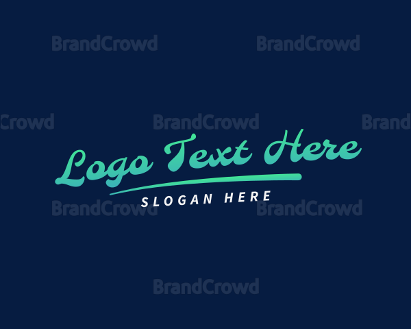 Retro Cursive Artist Logo