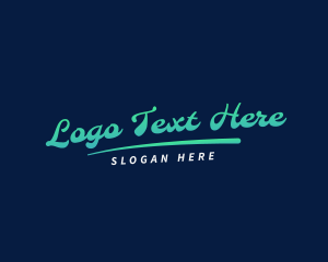 Retro Cursive Artist Logo