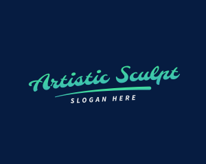 Retro Cursive Artist logo design