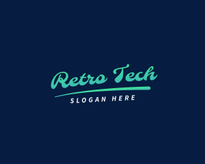 Retro Cursive Artist logo design