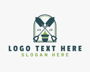 Trowel - Garden Shovel Landscaping logo design