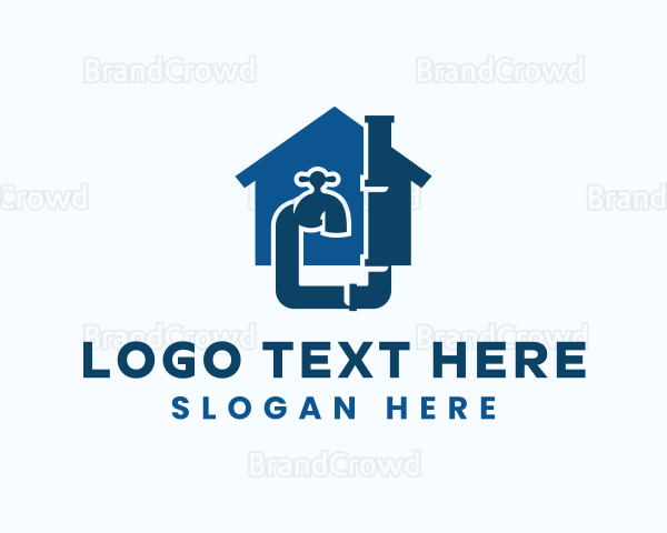 House Faucet Plumber Logo