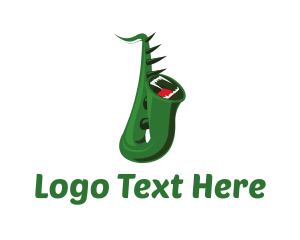 Halloween - Green Monster Saxophone logo design