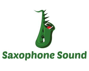 Saxophone - Green Monster Saxophone logo design