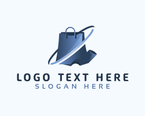 Merchant - Shopping Bag Shirt logo design