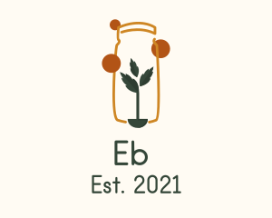 Natural - Herb Plant Jar logo design