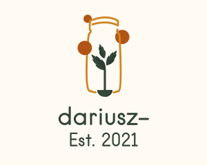 Agriculturist - Herb Plant Jar logo design