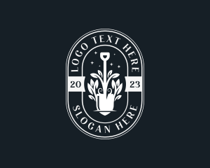 Lawn - Plant Shovel Gardening logo design