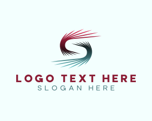 Application - Solar Technology Letter S logo design