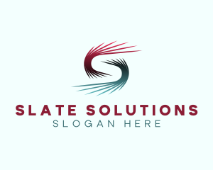 Solar Technology Letter S logo design