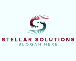 Solar Technology Letter S logo design