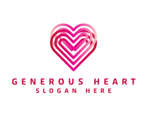 Double Dating Heart logo design