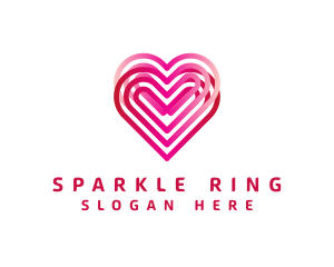 Engagement - Double Dating Heart logo design