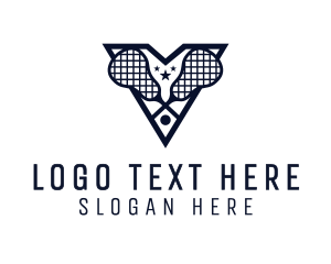 Intercrosse - Letter V Lacrosse League logo design