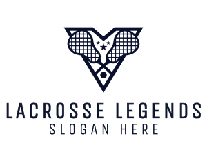 Lacrosse - Letter V Lacrosse League logo design