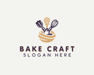 Patisserie Whisk Baker logo design