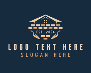 Construction - Masonry Brick Construction logo design