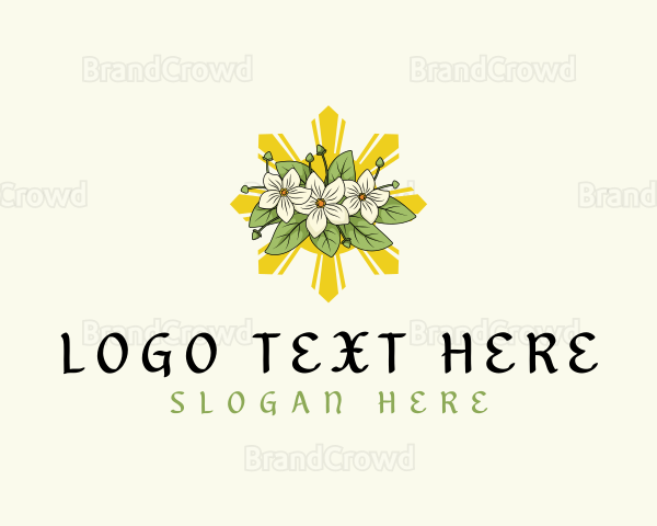 Floral Sampaguita Garden Logo