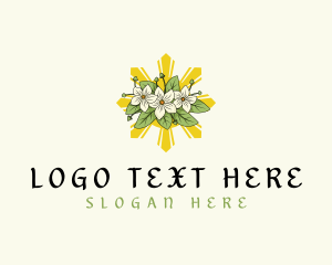 Floral Sampaguita Garden Logo