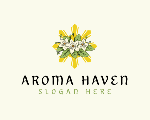 Floral Sampaguita Garden logo design