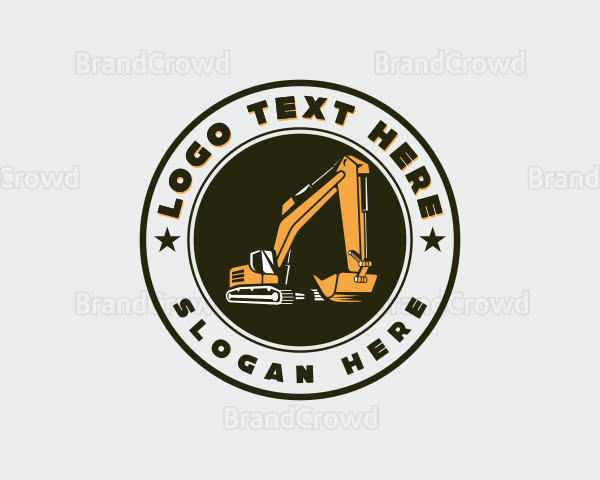 Industrial Mining Excavator Logo