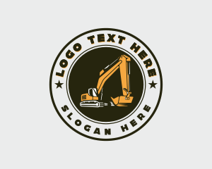 Excavation - Industrial Mining Excavator logo design