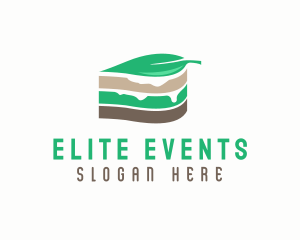 Special - Vegan Leaf Cake Slice logo design