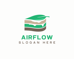 Vegan Cake Slice  logo design