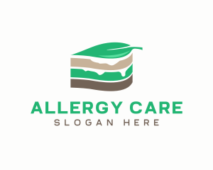 Vegan Cake Slice  logo design