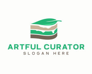 Vegan Cake Slice  logo design