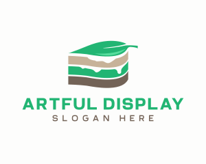 Vegan Cake Slice  logo design