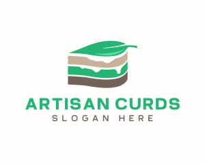 Vegan Cake Slice  logo design