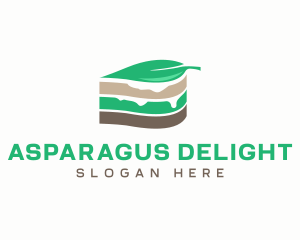 Vegan Cake Slice  logo design