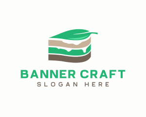 Vegan Cake Slice  logo design