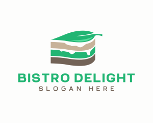 Vegan Cake Slice  logo design