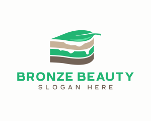 Vegan Cake Slice  logo design