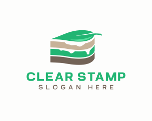 Vegan Cake Slice  logo design