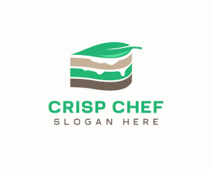 Vegan Cake Slice  logo design