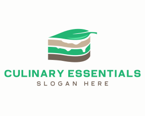 Vegan Cake Slice  logo design