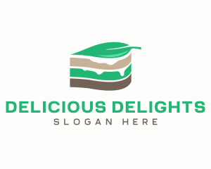 Vegan Cake Slice  logo design