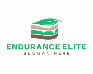 Vegan Cake Slice  logo design