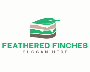 Vegan Cake Slice  logo design