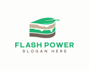 Vegan Cake Slice  logo design